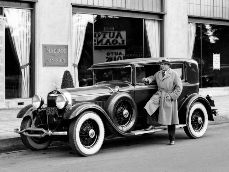 1929, Lincoln, Model l, 2 window, Town, Sedan, 169a, Retro, Luxury HD Wallpaper Desktop Background
