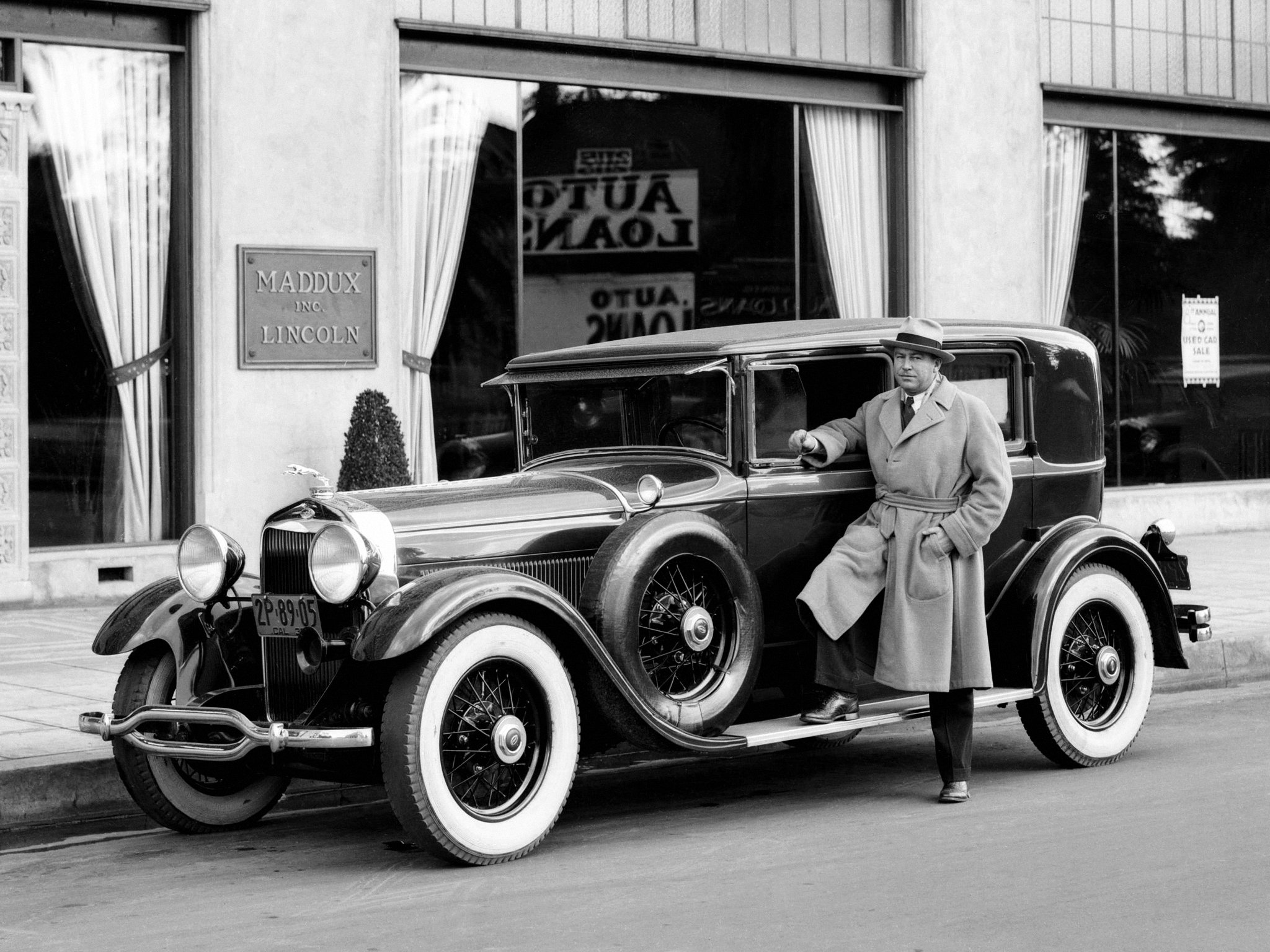 1929, Lincoln, Model l, 2 window, Town, Sedan, 169a, Retro, Luxury Wallpaper
