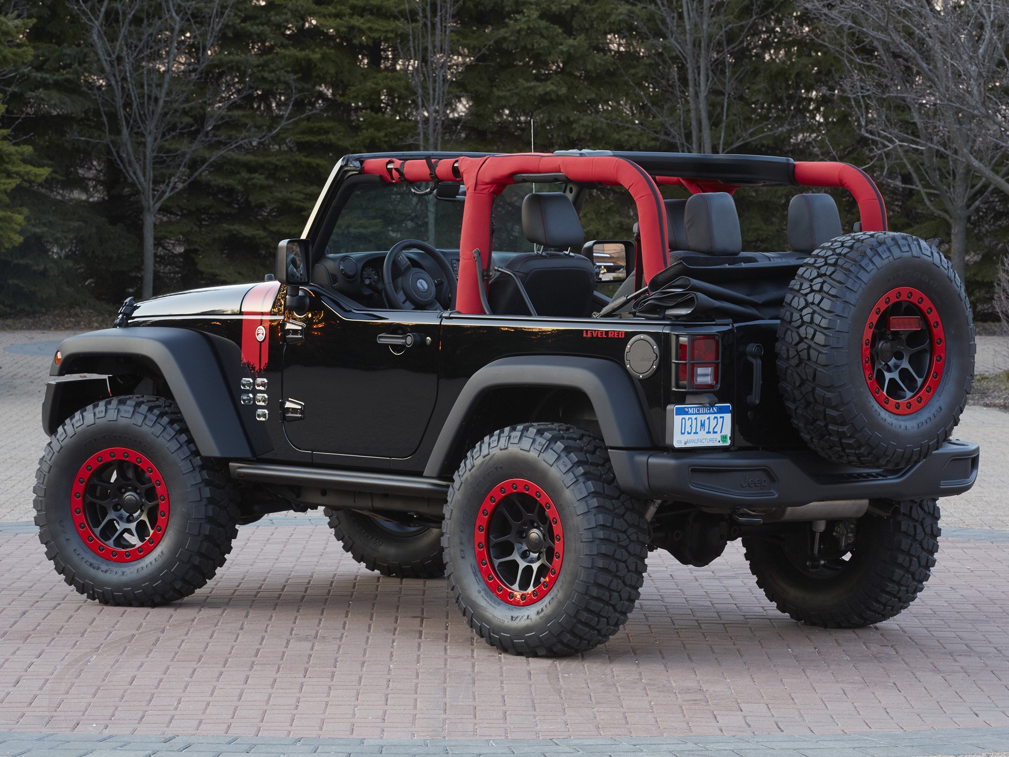 2014, Jeep, Wrangler, Level, Red, Concept,  j k , 4x4, Suv, Tuning Wallpaper