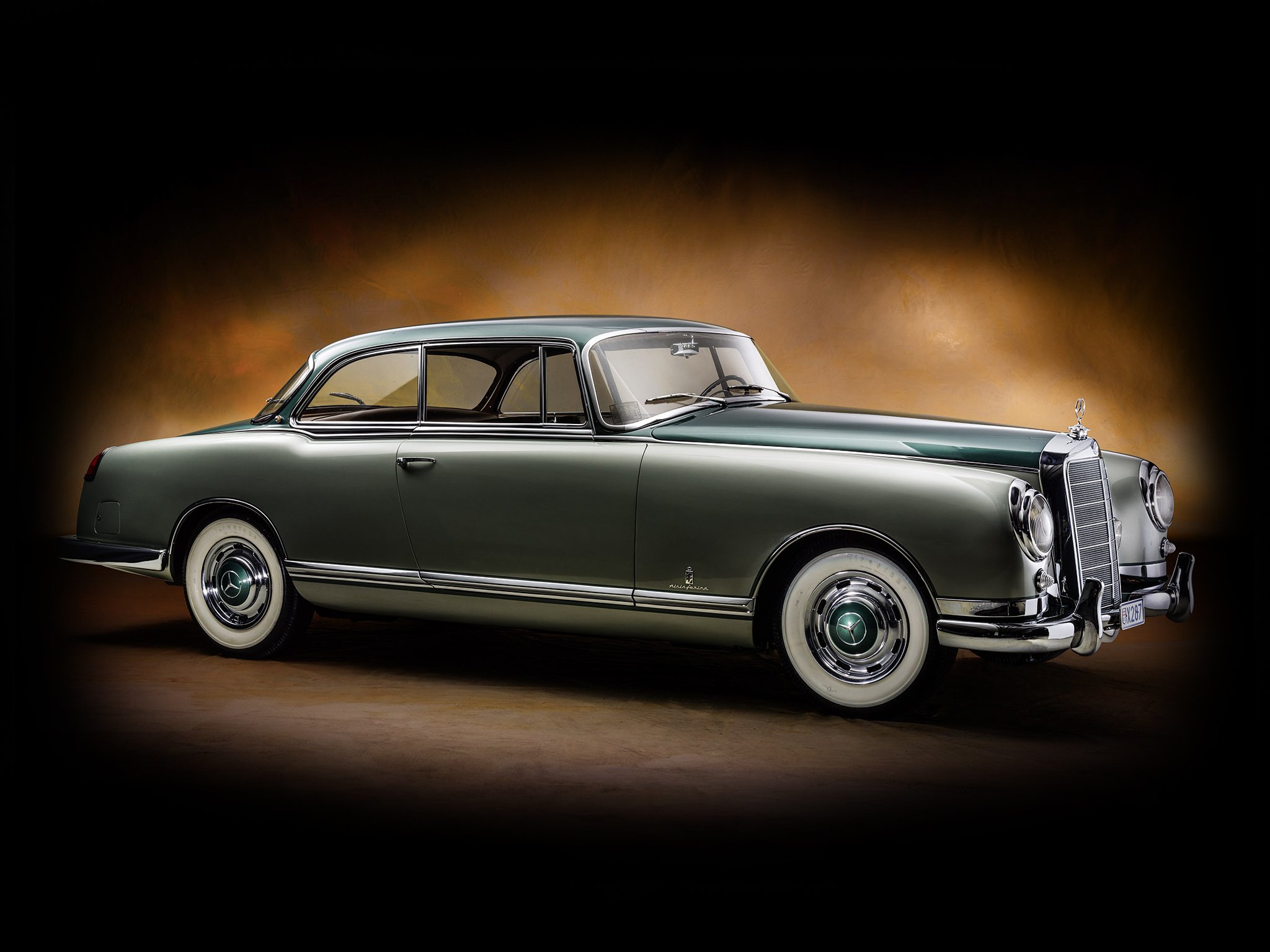 1955, Mercedes, Benz, 300b, Pinin, Farina, Coupe,  w186 , Luxury, Retro Wallpaper