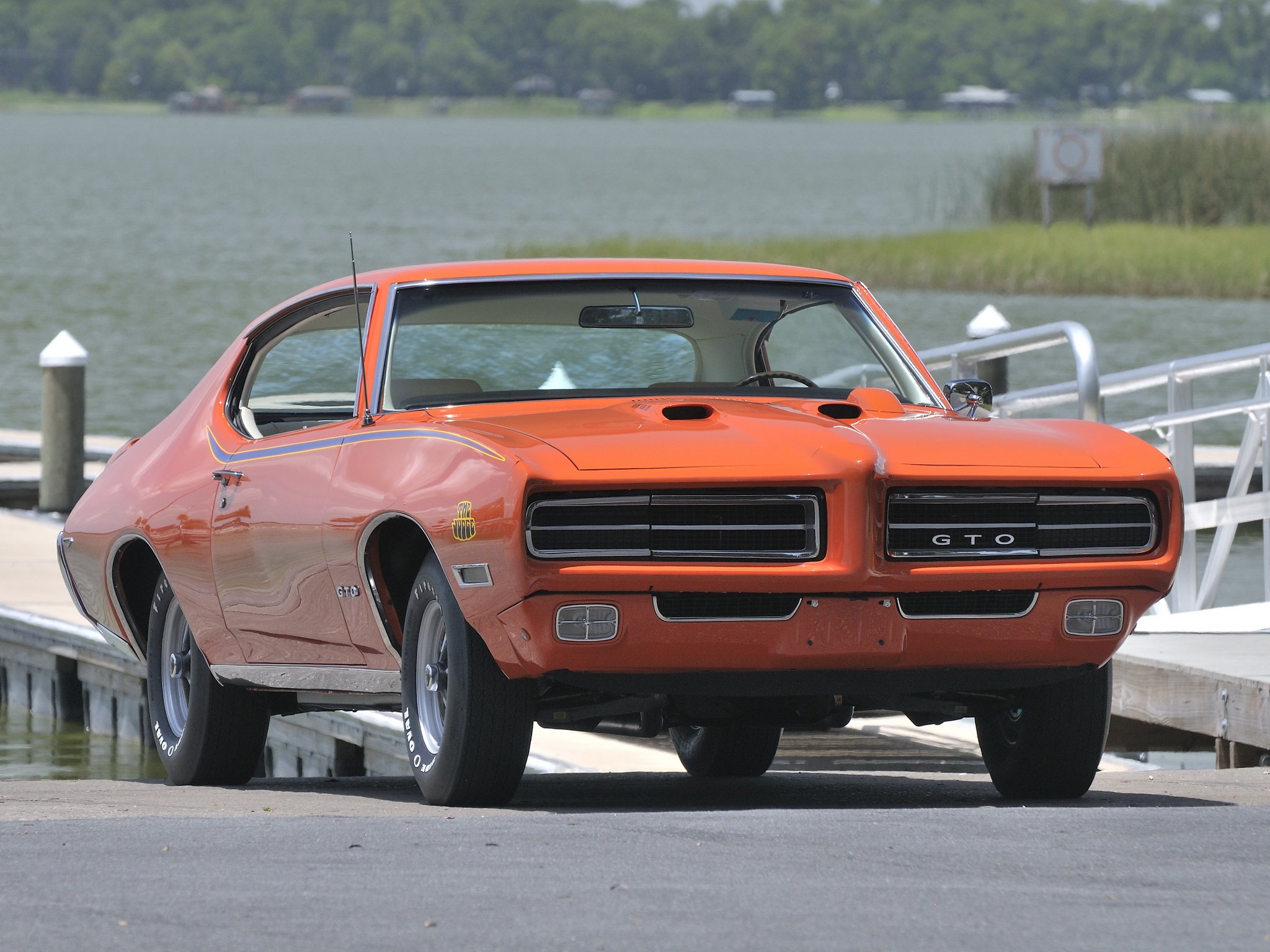 1969, Pontiac, Gto, Judge, Hardtop, Coupe, Muscle, Classic Wallpaper