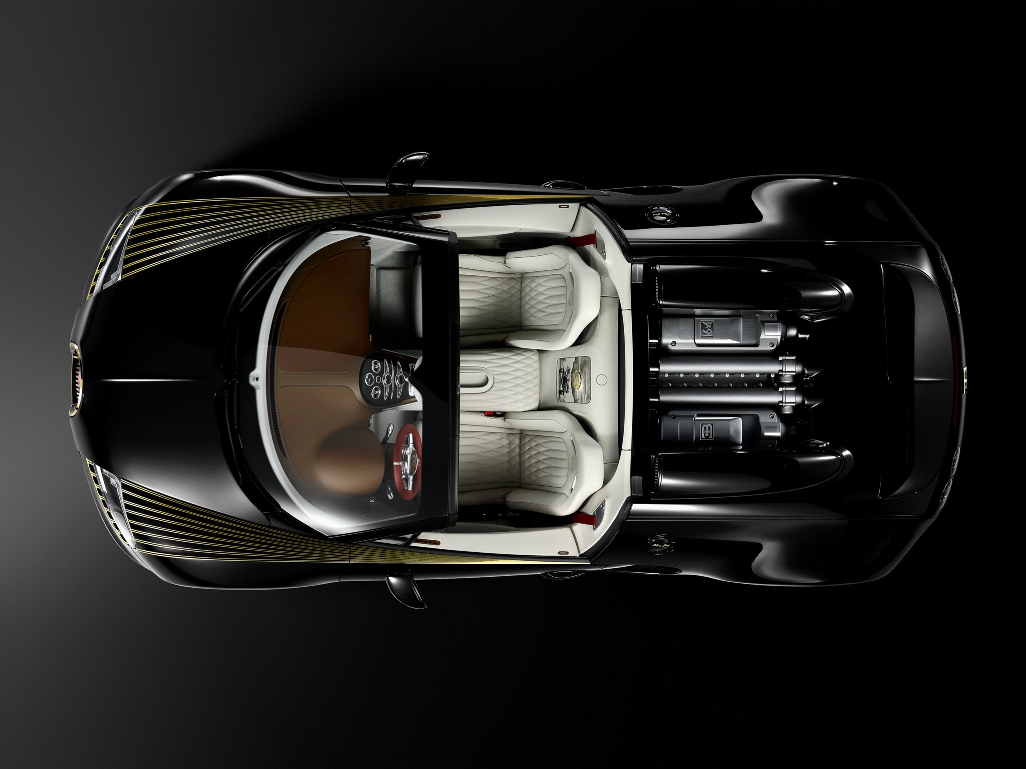 2014, Bugatti, Veyron, Grand, Sport, Roadster, Vitesse, Black, Bess, Supercar, Interior, Engine Wallpaper