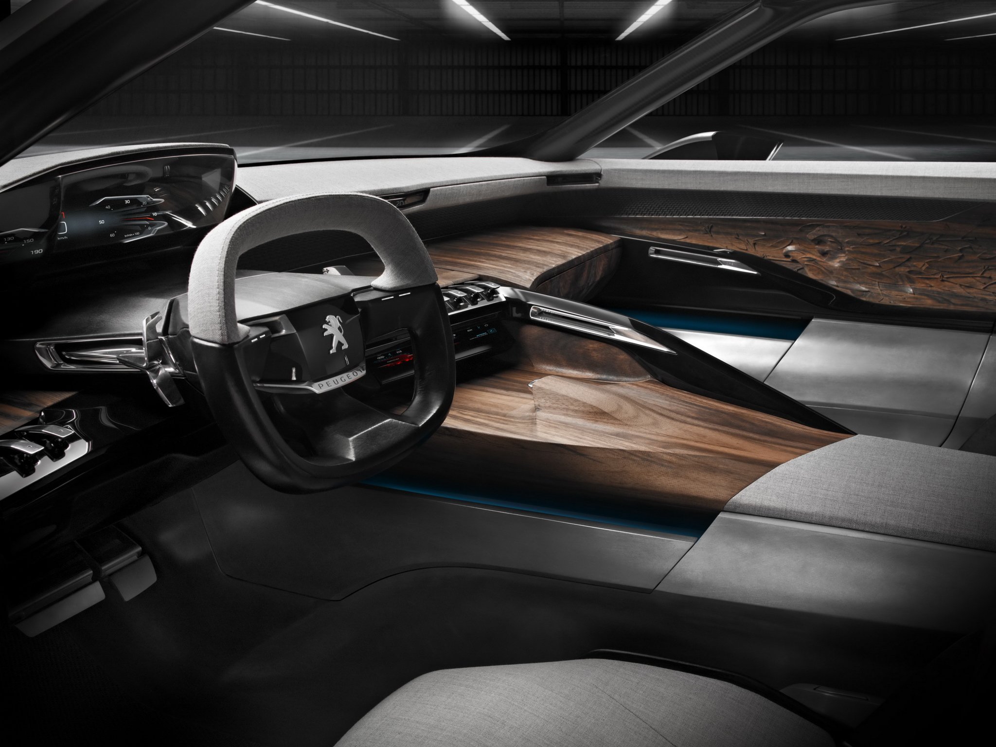 2014, Peugeot, Exalt, Concept, Interior Wallpaper