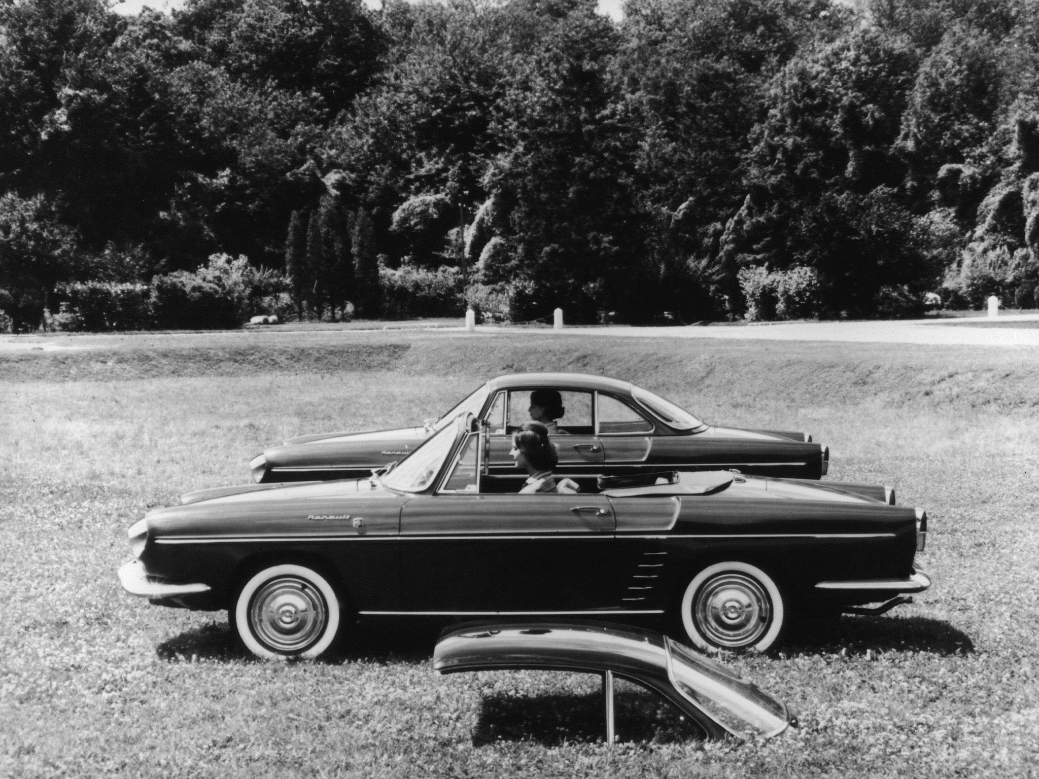 1958, Renault, Floride, Convertible, Retro Wallpaper