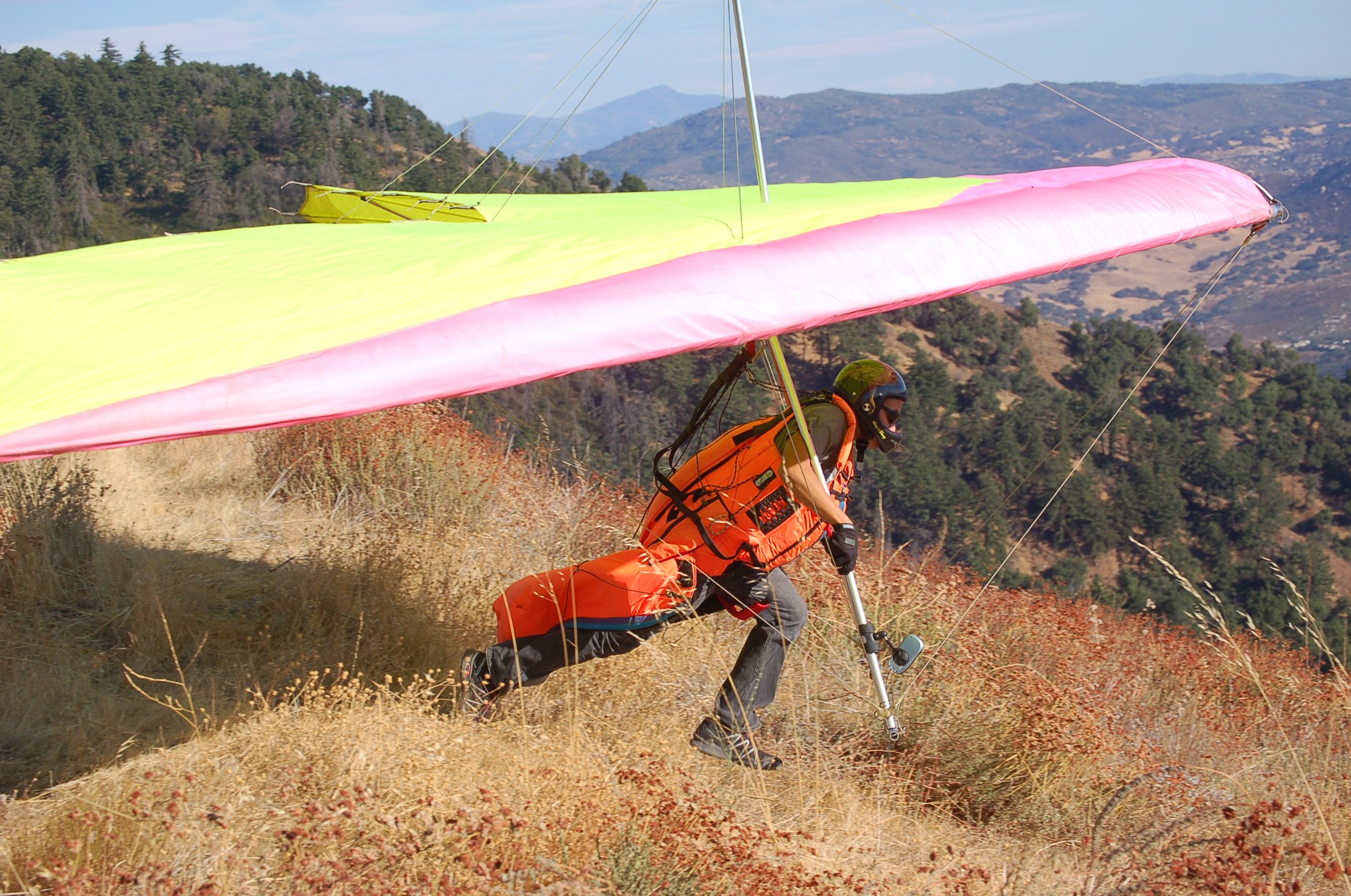 fly on a hang glider