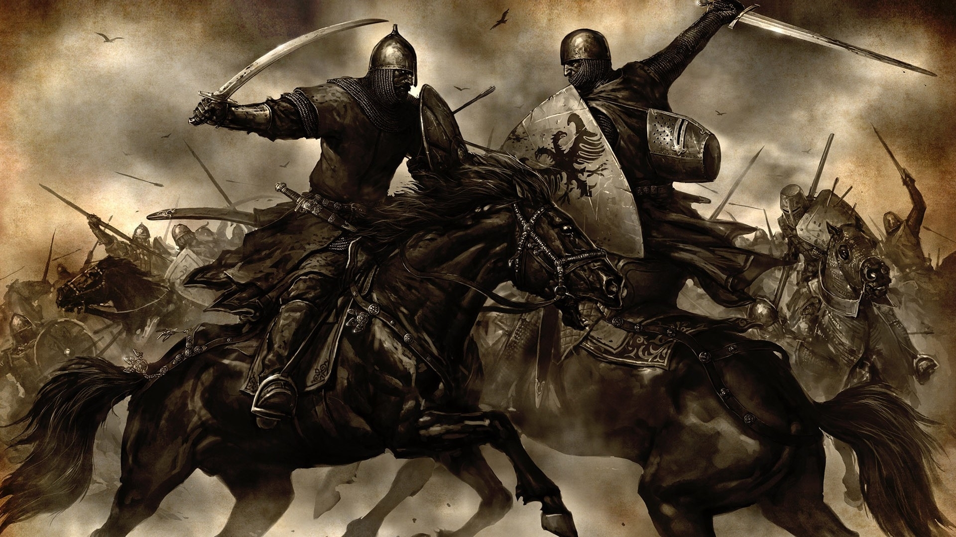 mount, And, Blade, Fantasy, Art, Battle, Warriors, Knight, Horse, Weapons, Sword Wallpaper
