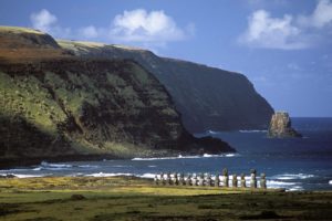 landscapes, Nature, Coast, Easter, Island, Moai