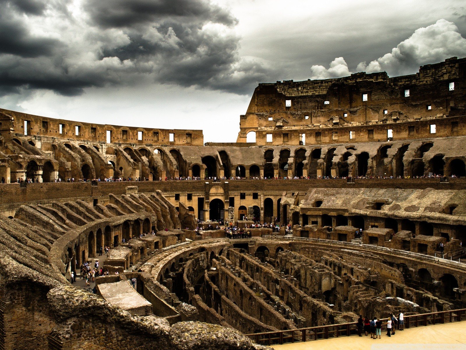 clouds, Rome, Colosseum Wallpaper