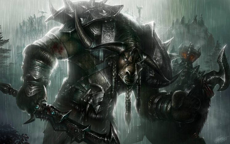 world, Of, Warcraft, Fantasy, Art, Warriors, Armor, Weapons HD Wallpaper Desktop Background