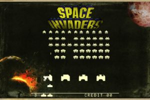 outer, Space, Stars, Vintage, Old, Planets, School, Space, Invaders, Retro, Games