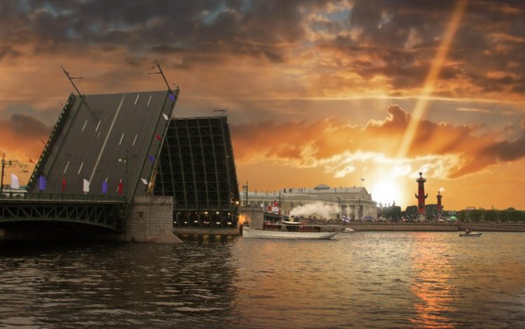 architecture, Russia, Bridges, Buildings, Saint, Petersburg HD Wallpaper Desktop Background