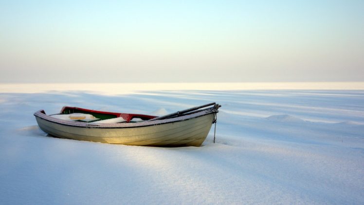 snow, Boats, Beaches HD Wallpaper Desktop Background