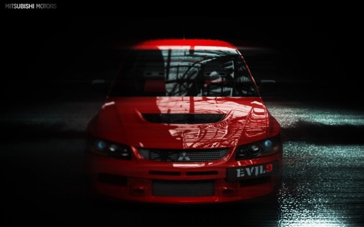 red, Cars, Mitsubishi, Mitsubishi, Lancer, Evolution HD Wallpaper Desktop Background