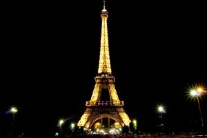 eiffel, Tower, Paris, Landscapes, Night, Lights, France, Skies, Night, Light