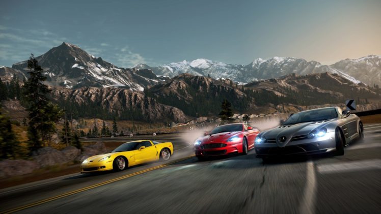 video, Games, Cars, Vehicles, Chevrolet, Corvette, Z06, Need, For, Speed, Hot, Pursuit, Aston, Martin, Dbs, Mercedes, Slr, Pc, Games HD Wallpaper Desktop Background