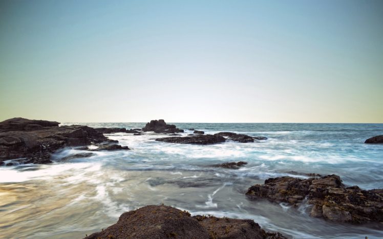 water, Ocean, Landscapes, Nature, Coast, Waves HD Wallpaper Desktop Background