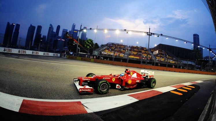 cars, Ferrari, Singapore, Formula, One, Fernando, Alonso, Ferrari, F2012, Night, Race, Singapore, Gp HD Wallpaper Desktop Background