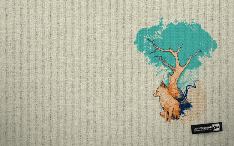 trees, Deviantart, Textures, Artwork, Foxes, Fabric HD Wallpaper Desktop Background