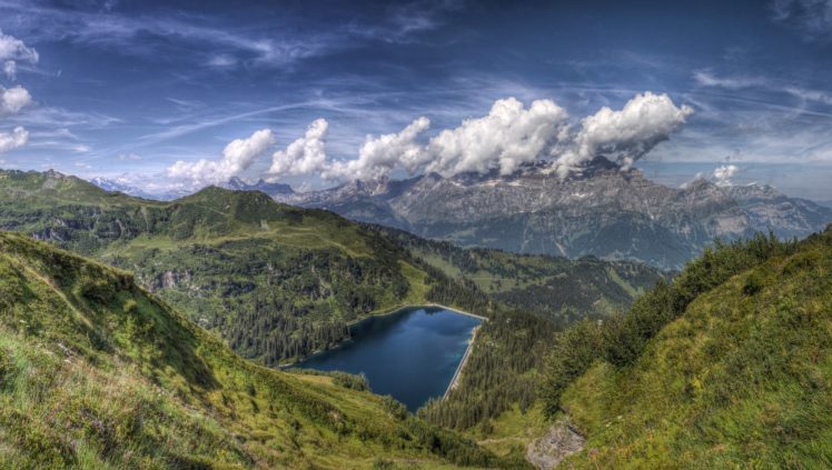 mountains, Lake, View, Nature HD Wallpaper Desktop Background