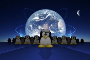 penguin, Cartoon, Earth, Planet, Sci fi