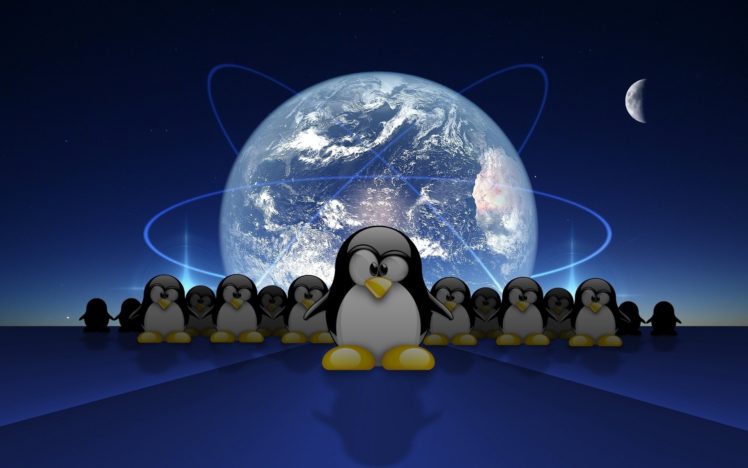 penguin, Cartoon, Earth, Planet, Sci fi HD Wallpaper Desktop Background