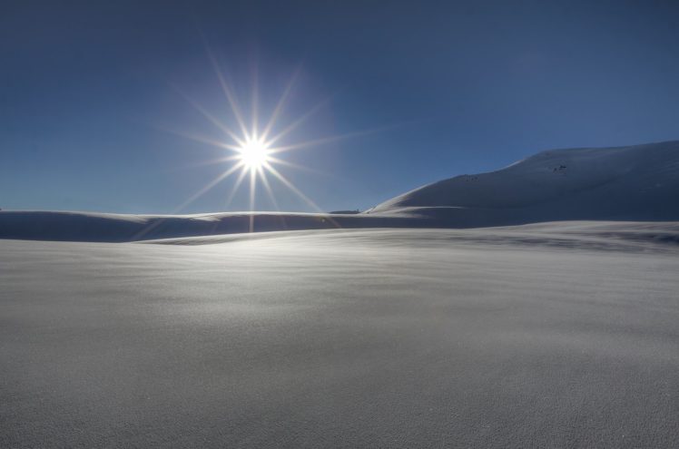 winter, Snow, Sun, Rays HD Wallpaper Desktop Background