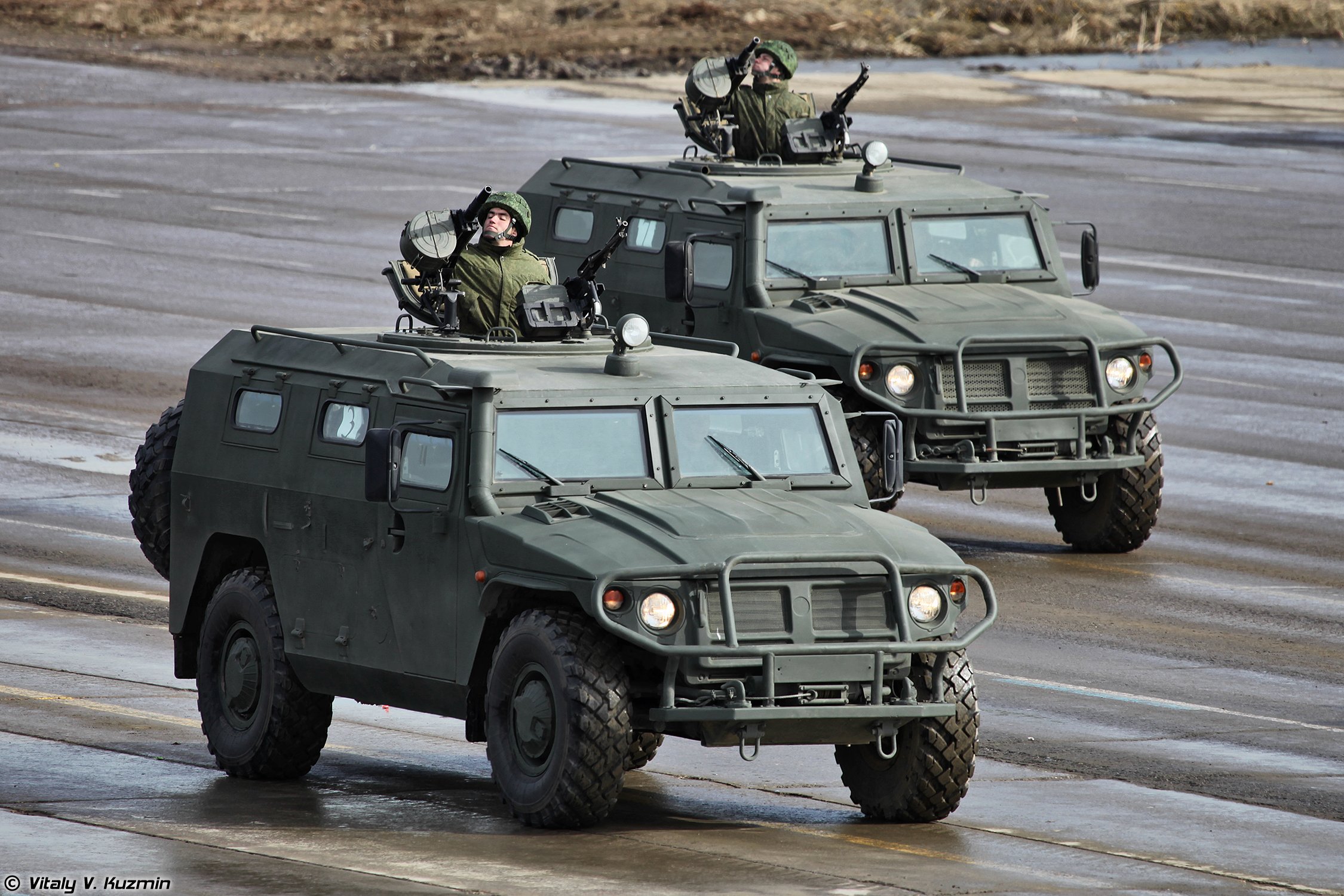 gaz 233014, Tigr, 4x4, Armoured, April, 9th, Rehearsal, In, Alabino, Of, 2014, Victory, Day, Parade, Russia, Military, Army, Russian Wallpaper