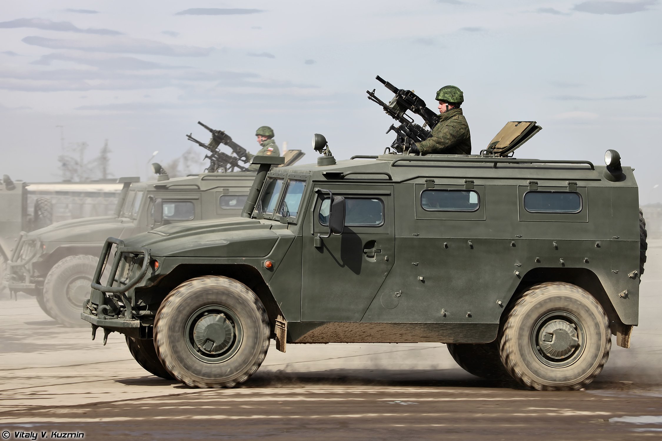 gaz 233014, Tigr, 4x4, Armoured, April, 9th, Rehearsal, In, Alabino, Of, 2014, Victory, Day, Parade, Russia, Military, Army, Russian Wallpaper