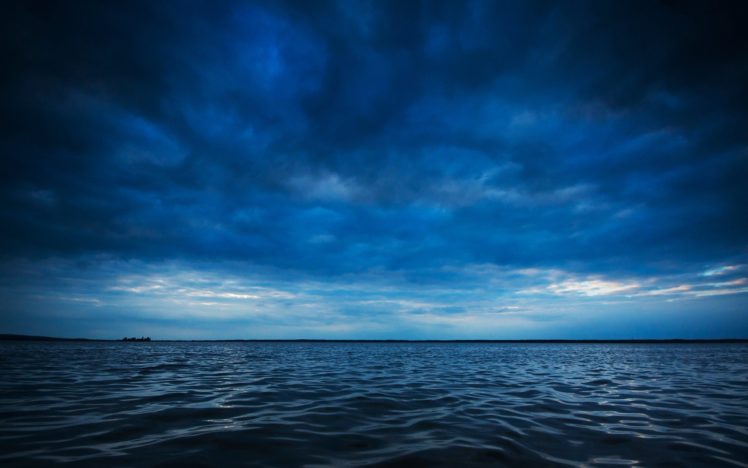 water, Blue, Ocean, Clouds, Horizon, Waves, Lakes, Waterscapes, Sea HD Wallpaper Desktop Background