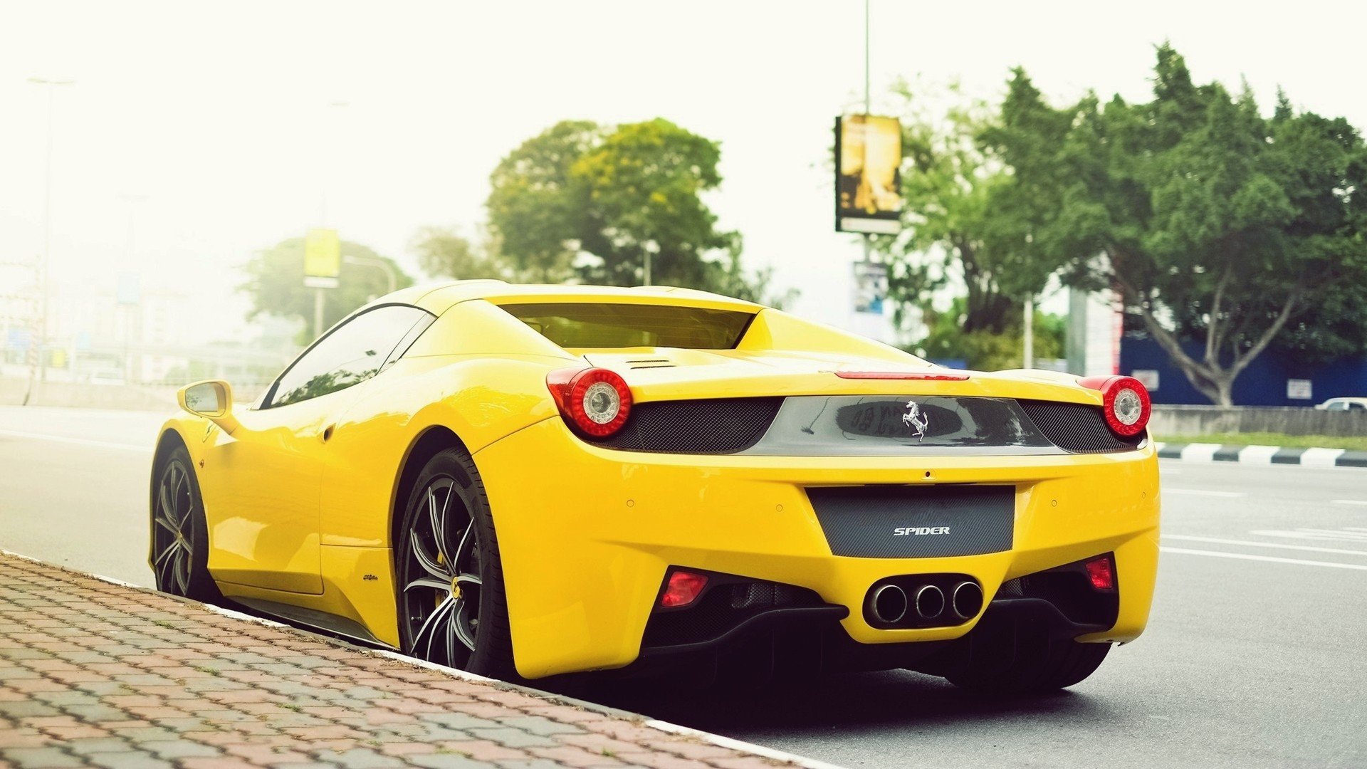 cars, Ferrari, Roads, Vehicles, Ferrari, 458, Italia, Yellow, Cars Wallpaper