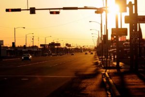 sunset, Sun, Cityscapes, Streets, Lights, Cars, Usa, Traffic
