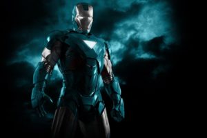 blue, Iron, Man, Robots, Superheroes, Armor, Black, Background