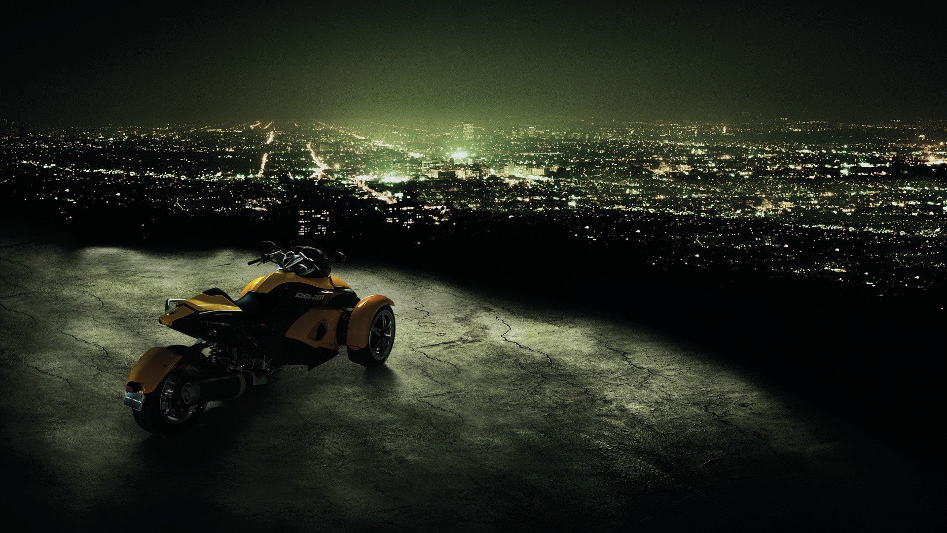 cityscapes, Motorbikes, Can am, Spyder Wallpaper