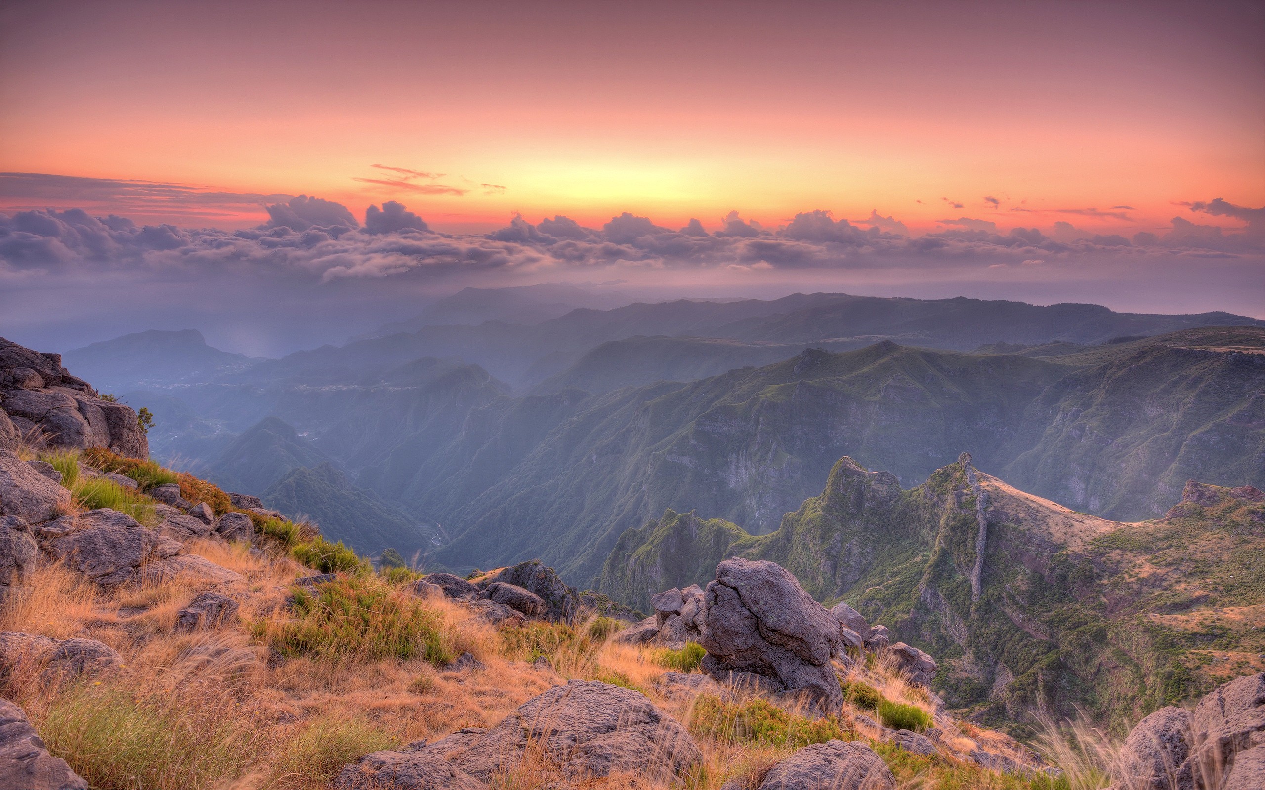 mountains, And, Valleys Wallpaper