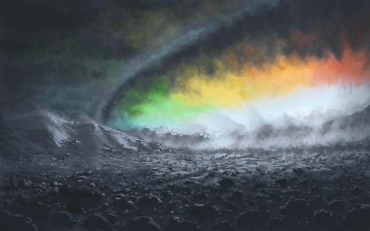 rainbows, Cloud HD Wallpaper Desktop Background