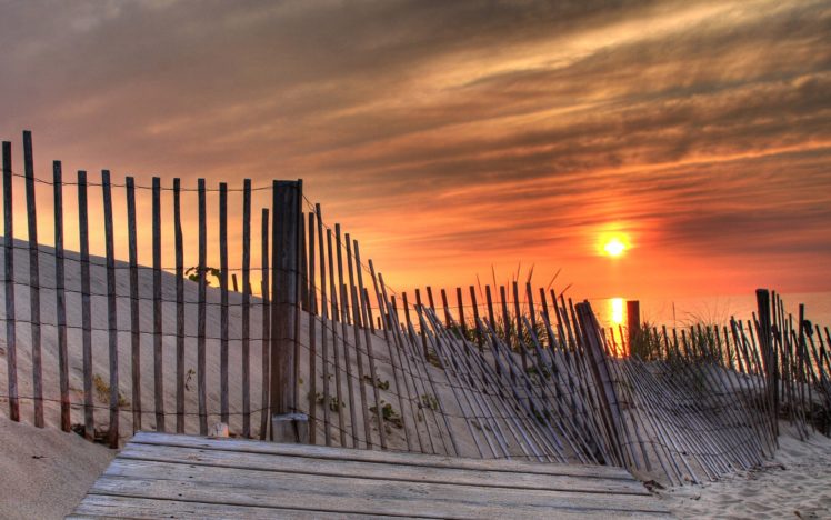 fence, In, The, Beach HD Wallpaper Desktop Background
