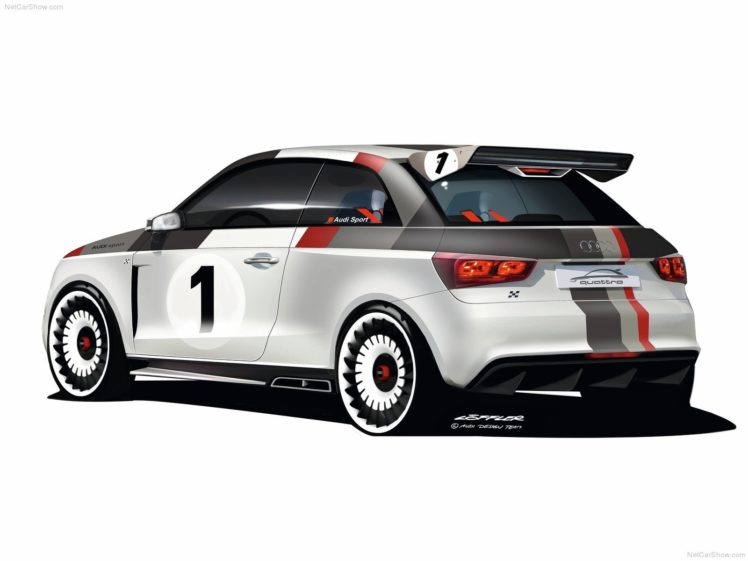 cars, Audi, Concept, Cars, Audi, A1, Clubsport, Quattro, White, Cars HD Wallpaper Desktop Background