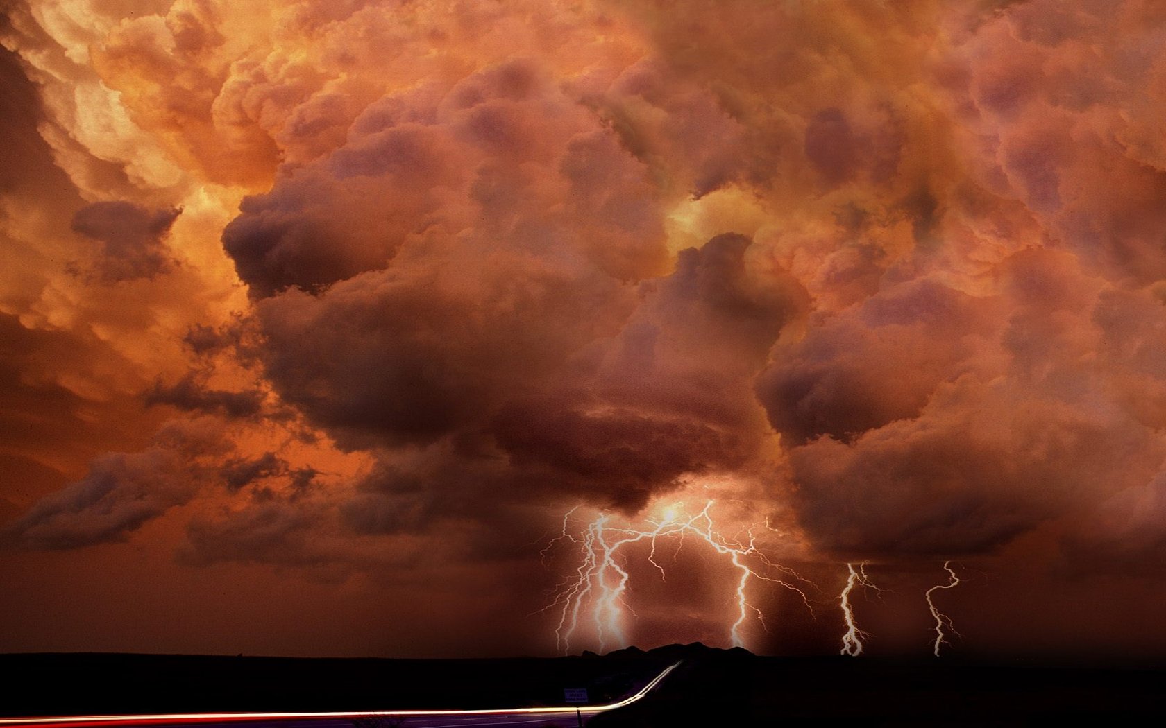 storm, Lightning, Bolts Wallpaper