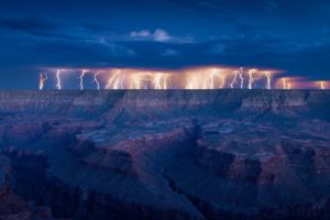 nature, Grand, Canyon, Lightning