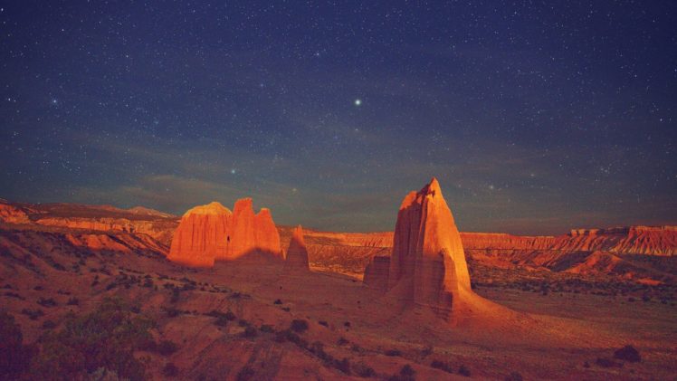 mountains, Landscapes, Nature, Stars, Deserts HD Wallpaper Desktop Background