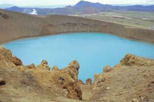blue, Iceland, Crater, Lake