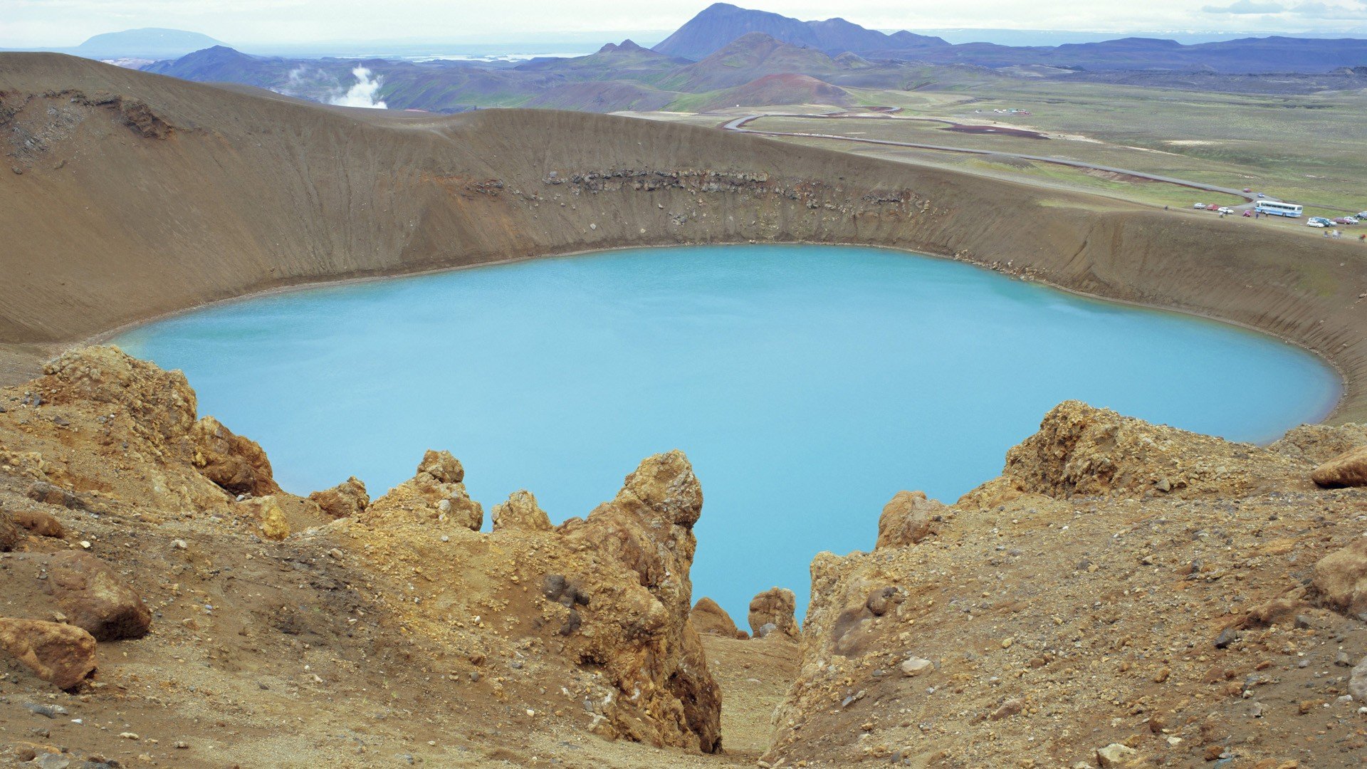 blue, Iceland, Crater, Lake Wallpaper