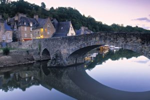 landscapes, France, Bridges, Villages, Bretagne