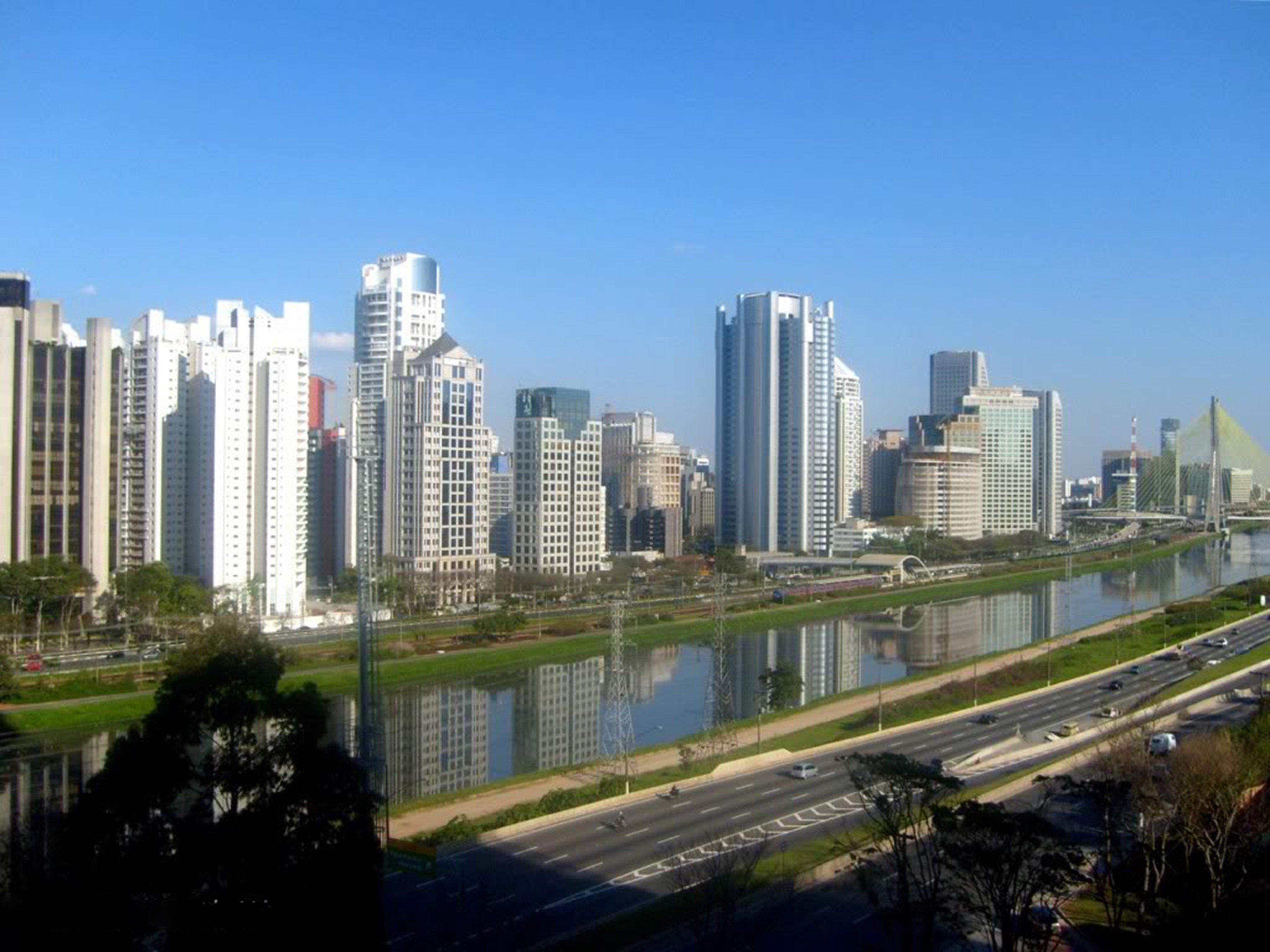 buildings, River, Sao, Paulo, City, Megapole, South, America, Brazil Wallpaper
