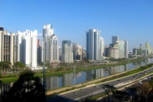 buildings, River, Sao, Paulo, City, Megapole, South, America, Brazil