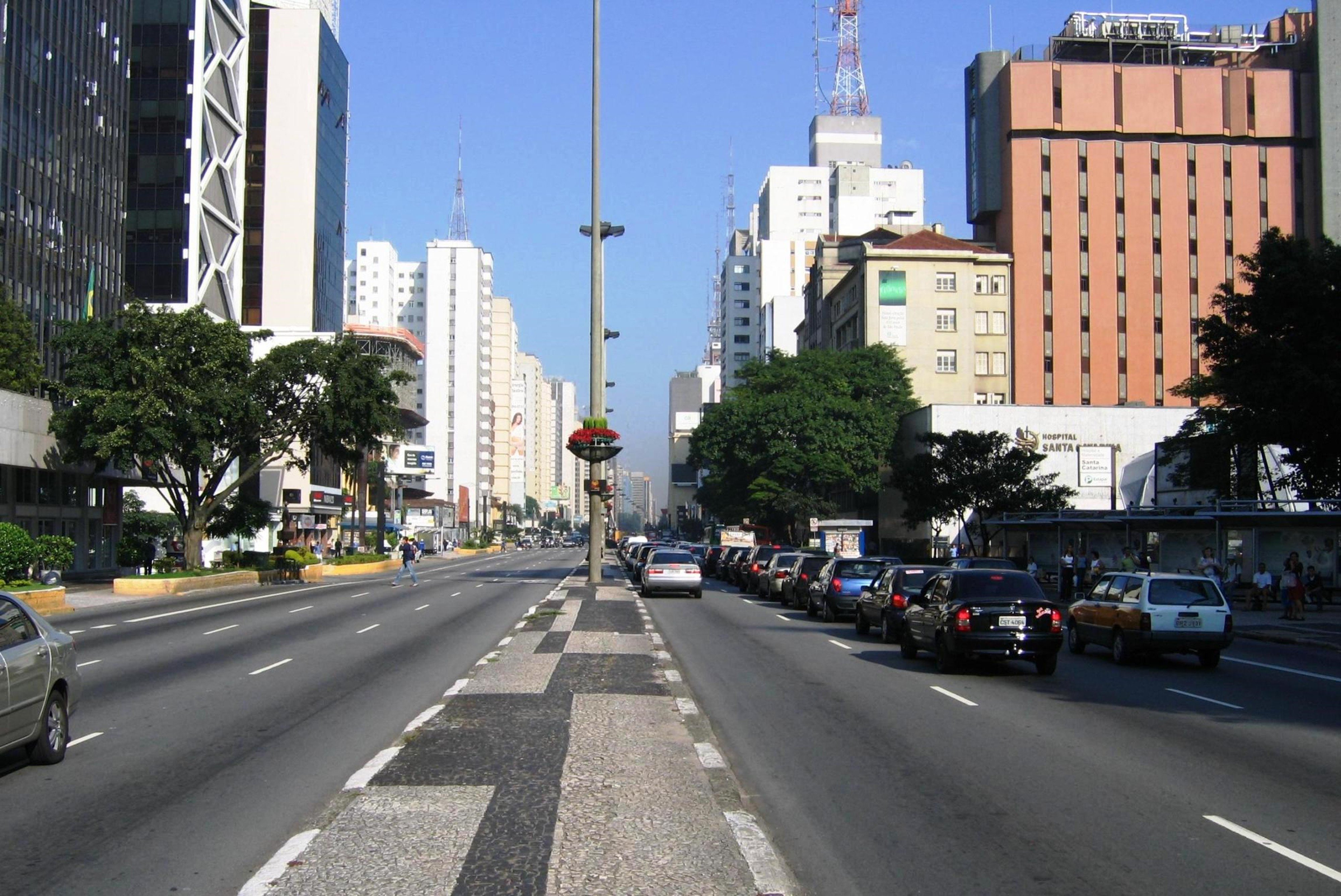 sao, Paulo, City, Megapole, South, America, Brazil, Buildings, Avenue
