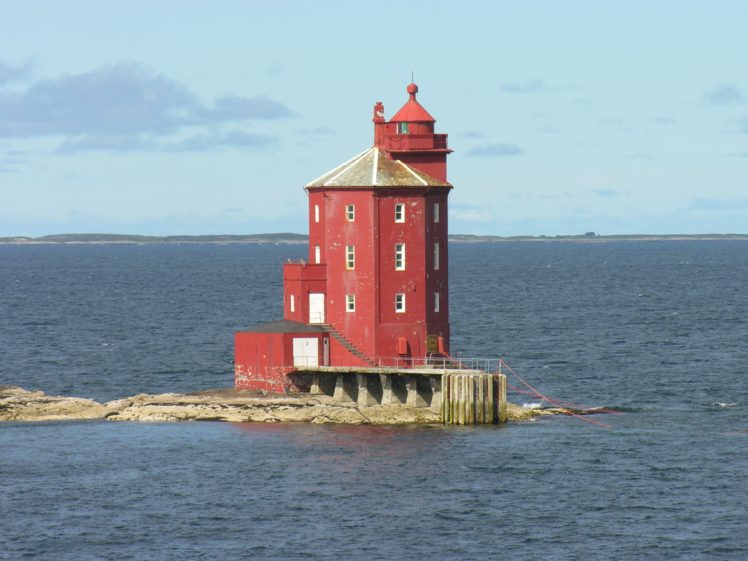 lighthouse of kjeungskjaer, Sea, Red, 4000×3000 HD Wallpaper Desktop Background