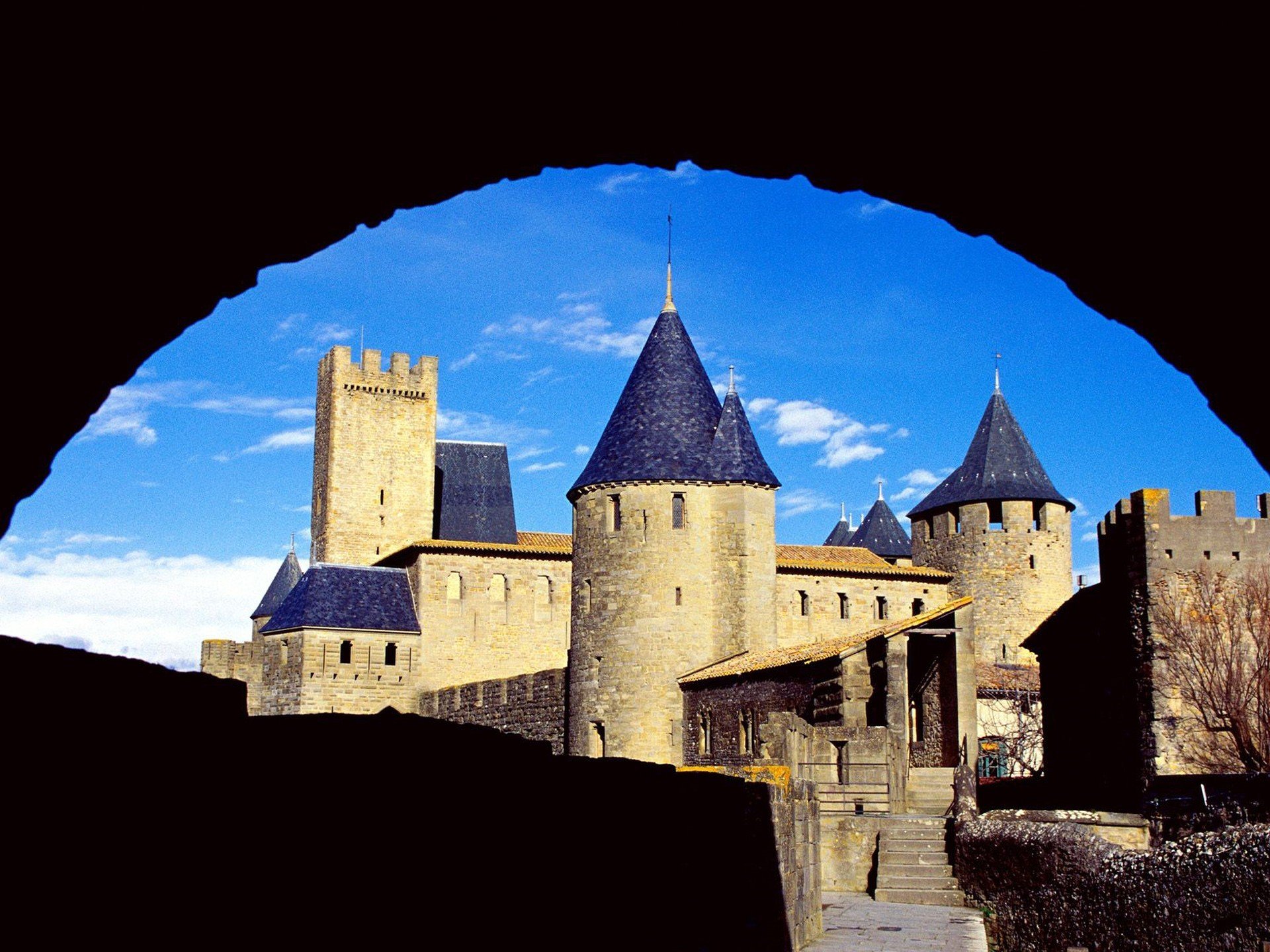 castles, France, Buildings, Carcassonne, Cities, Chateau Wallpaper
