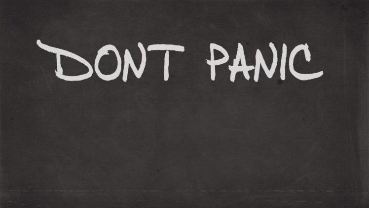 minimalistic, Graffiti, The, Hitchhikers, Guide, To, The, Galaxy, Typography, Donand039t, Panic HD Wallpaper Desktop Background