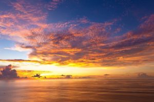 clouds, Landscapes, Nature, Yellow, Ripples, Lungs, Evening, Shades, Sky, Sea